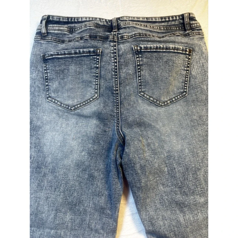EST 1946 Denim Jeans Womens Size 12 Stonewash‎ Hi Rise Casual Distressed